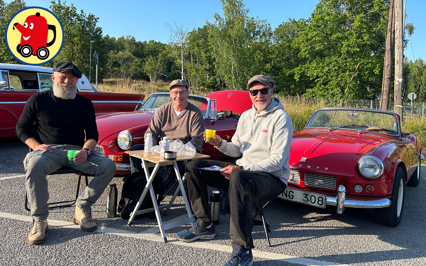 Rutinerade Frukostklubbare tar med sig såväl picknickbord som picknick. 