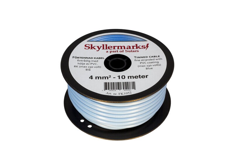 Skyllermarks Tinnet PVC-kabel RK, blå, 4 mm², 10 m