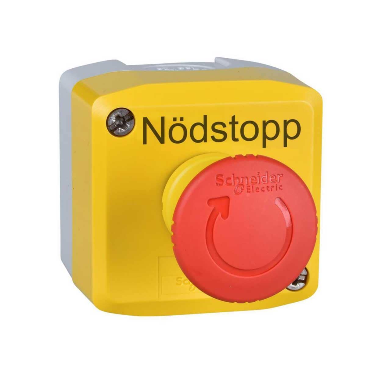 Kjøp Schneider Electric Trykknappboks for nødstop. - Verktygsboden
